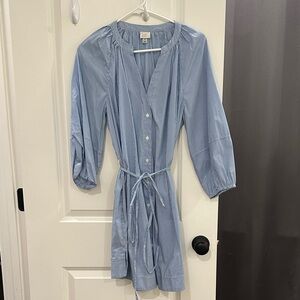 a new day Blue Striped Long Sleeve Dress